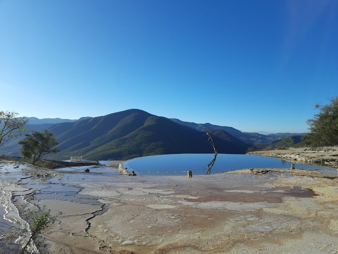 magenes de las Cascada Petrificada Hierve el Agua en Oaxaca