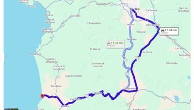 Como llegar de tepic a boca chila